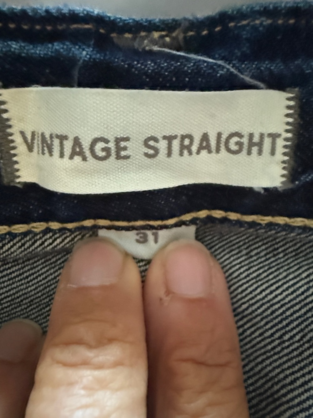 AE77 Women’s Dark Blue Straight-Leg Jeans size 31 - Picture 3 of 10